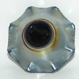 Australian Carnival Glass | Dark Magpie nappy bowl | #5