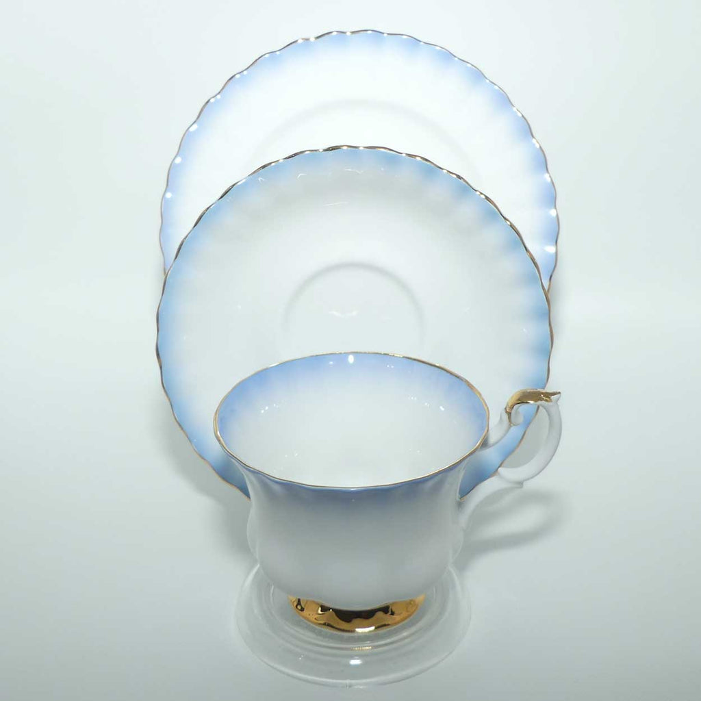 Royal Albert Bone China Rainbow series trio | Dark Blue | Montrose shape