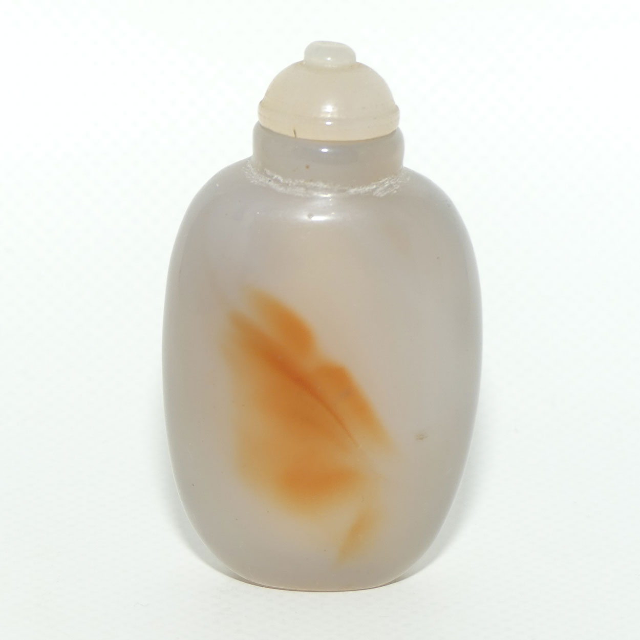 Chinese Snuff Bottle | Natural Agate with a Dash of Orange