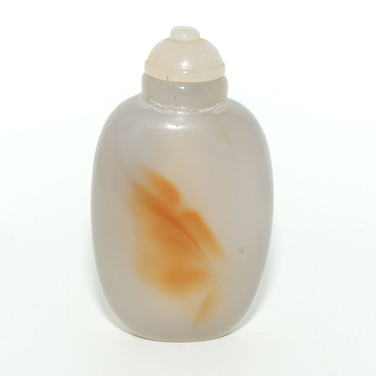 Chinese Snuff Bottle | Natural Agate with a Dash of Orange