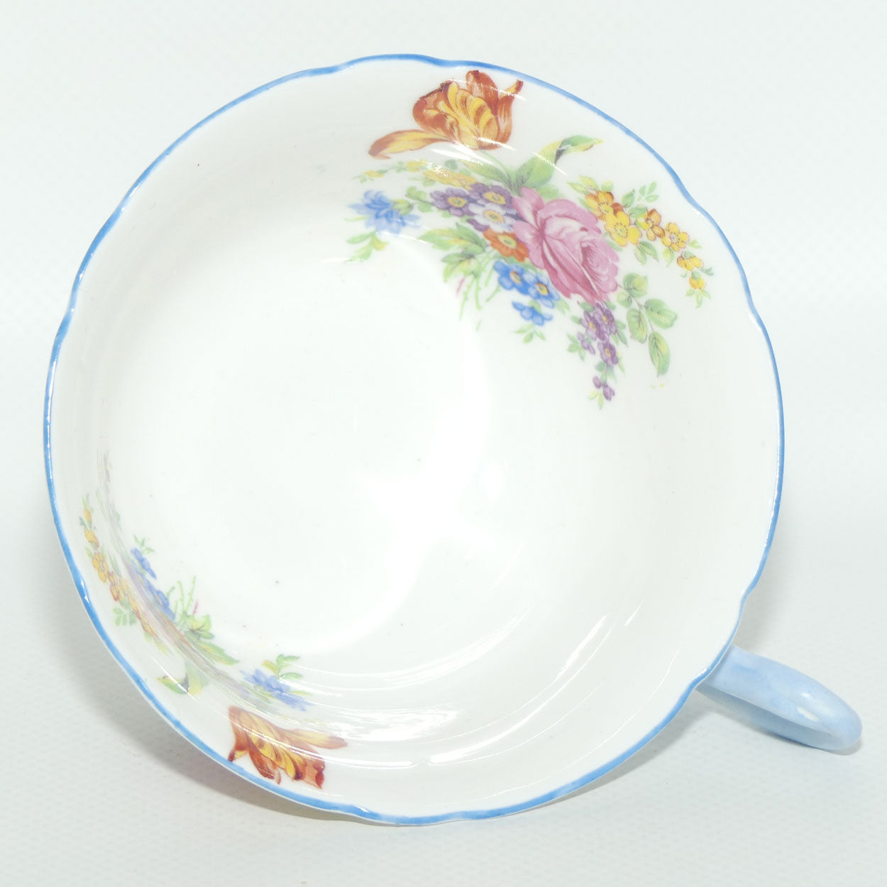 Shelley Gainsborough shape Butcher's Crocus and Rose Spray pattern duo