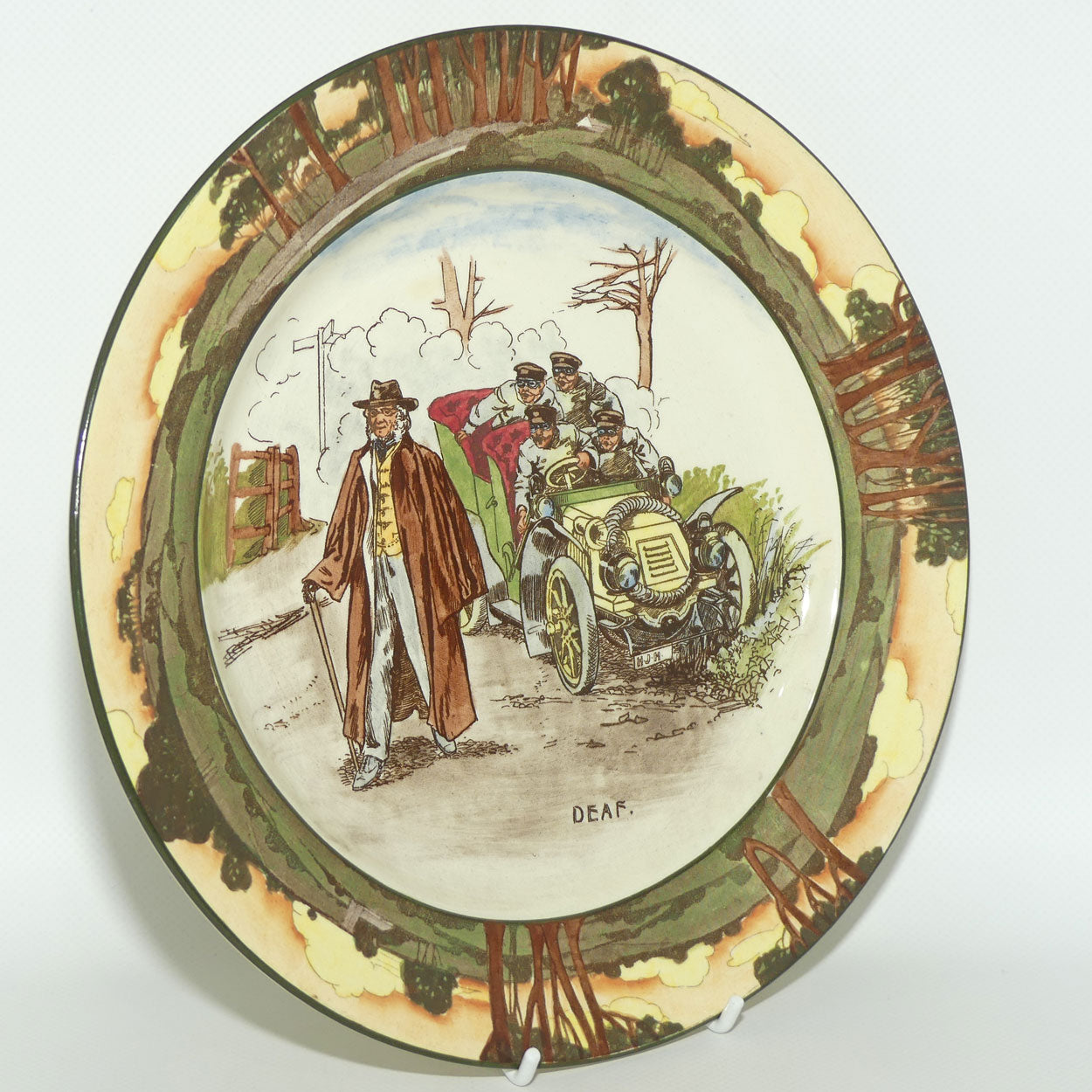 Royal Doulton Early Motoring plate D2406: Deaf | Medium 24cm