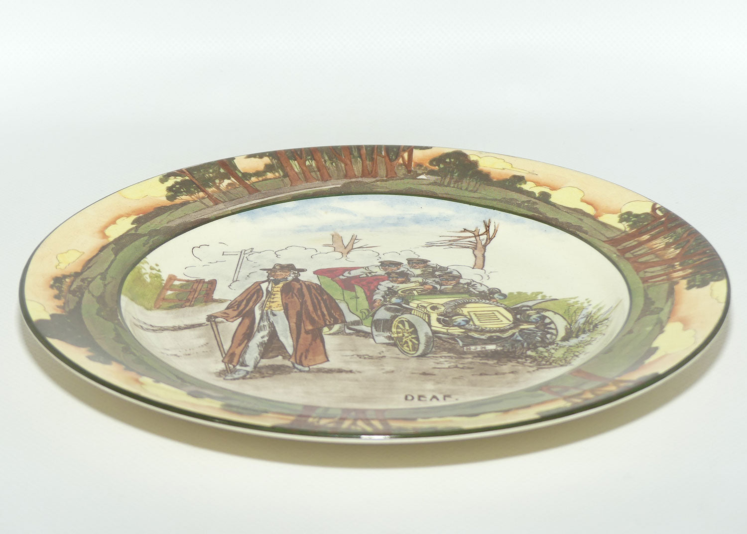 Royal Doulton Early Motoring plate D2406: Deaf | Medium 24cm