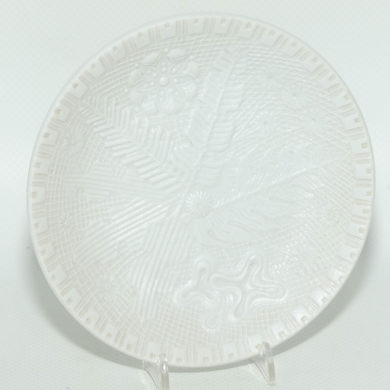 Rosenthal Studio line Germany pin dish | Embossed white patterning