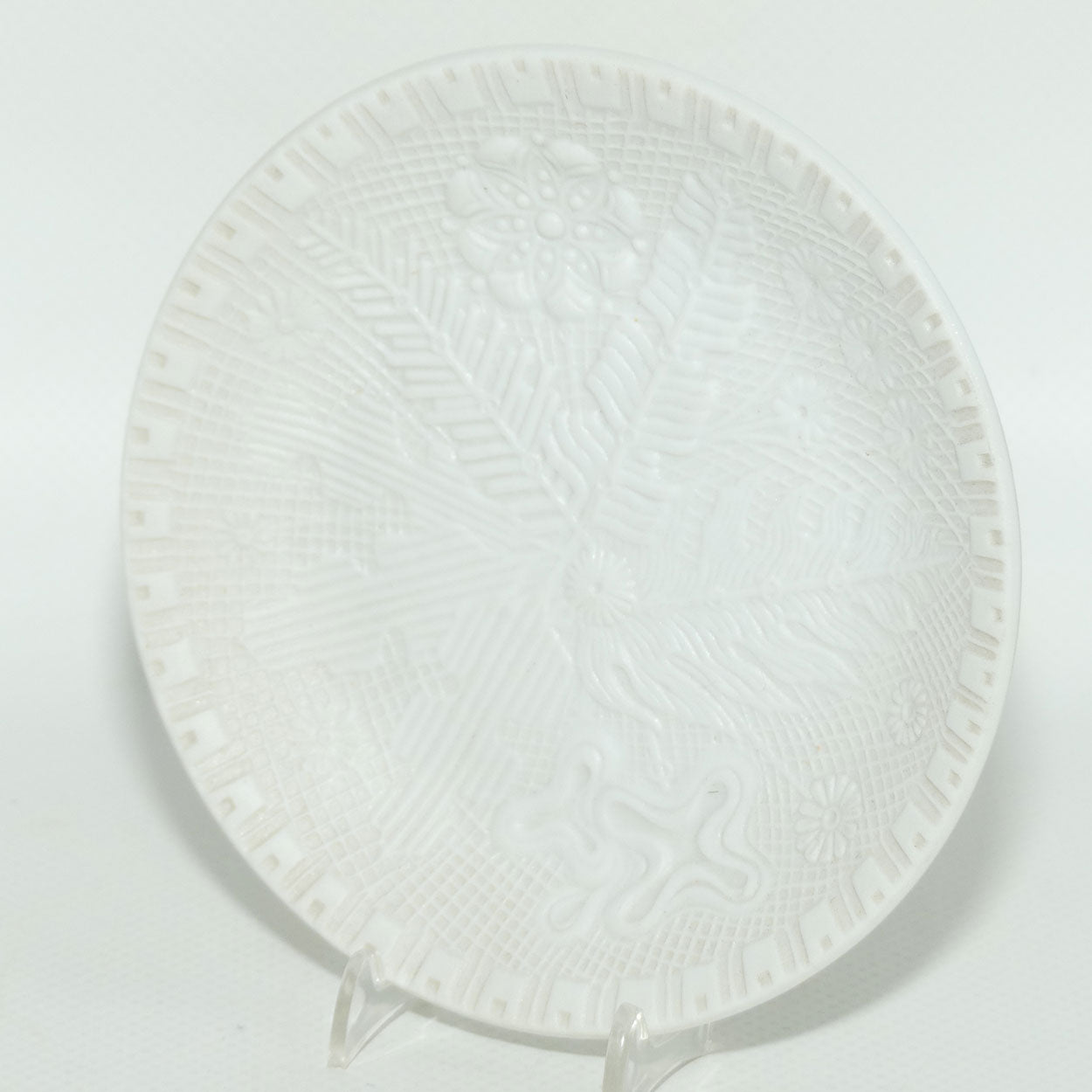 Rosenthal Studio line Germany pin dish | Embossed white patterning