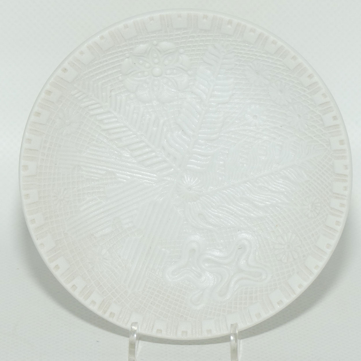 Rosenthal Studio line Germany pin dish | Embossed white patterning