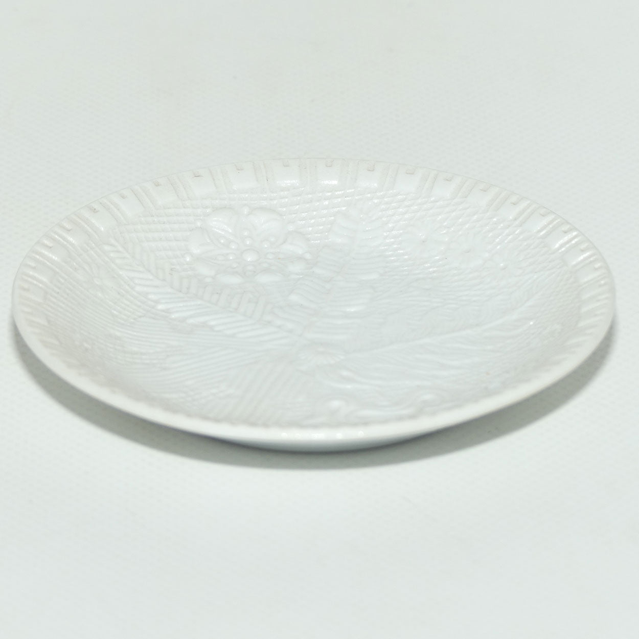 Rosenthal Studio line Germany pin dish | Embossed white patterning