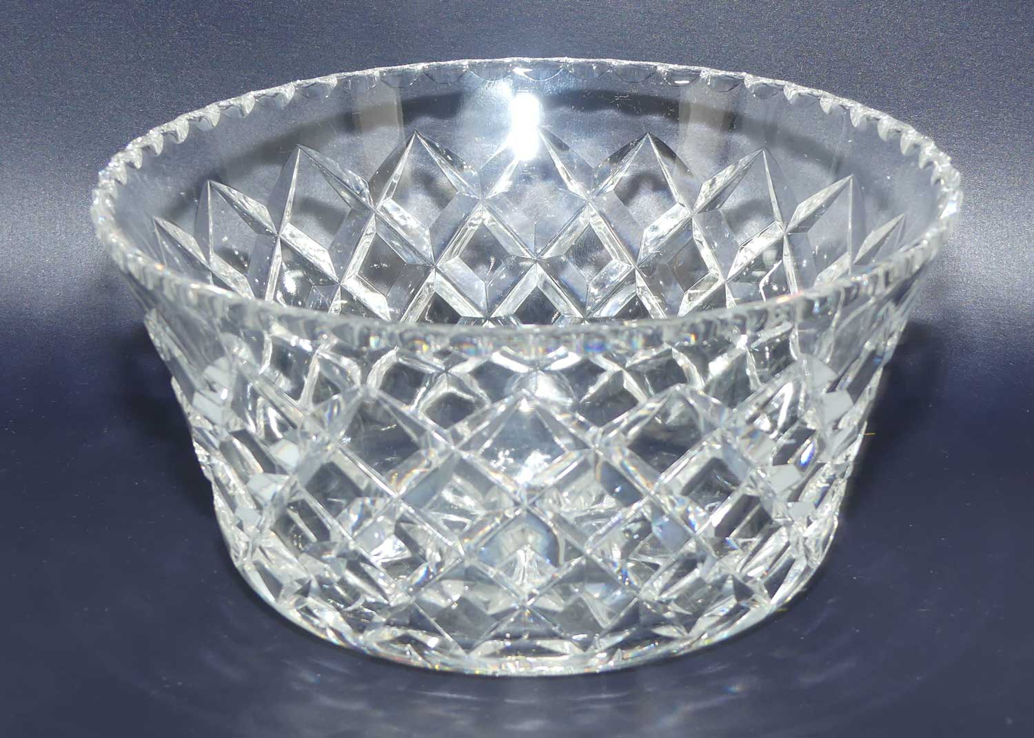 Fine Crystal diamond cut deep bowl