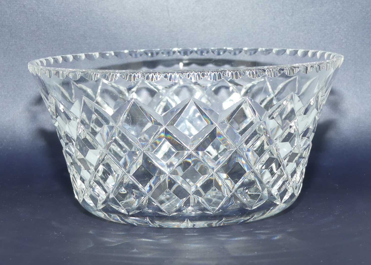 Fine Crystal diamond cut deep bowl