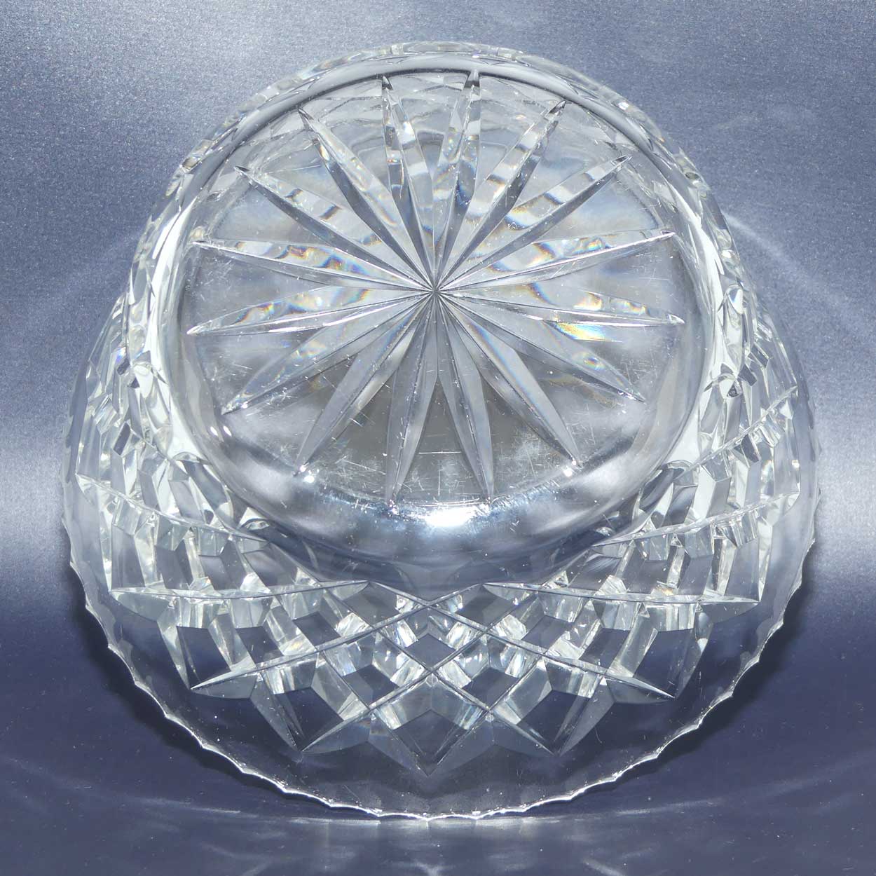 Fine Crystal diamond cut deep bowl