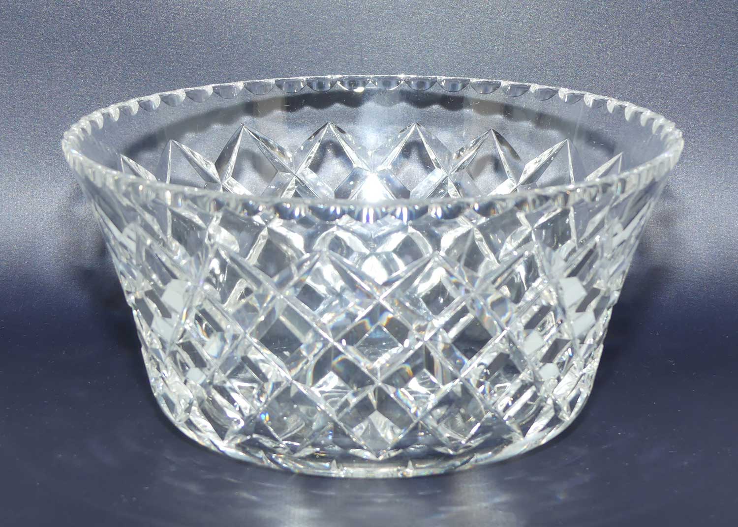 Fine Crystal diamond cut deep bowl