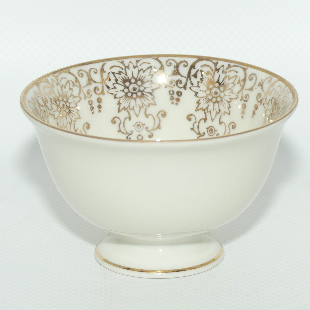 Alka Bavaria demi tasse duo | Purple Flower and gilt rim