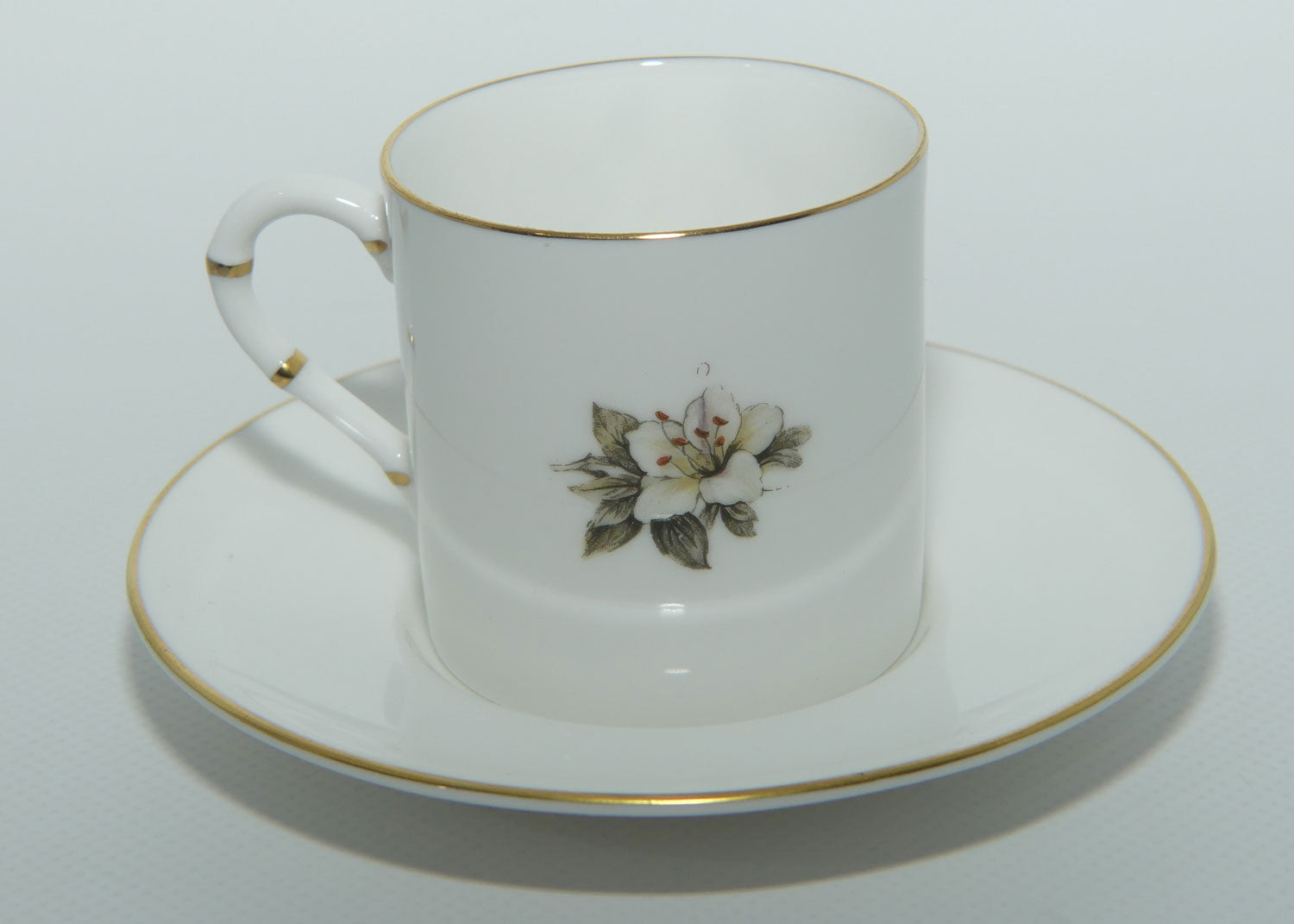 Royal Worcester Rose demi tasse coffee duo