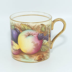 Aynsley Fruit Orchard Gold demi tasse coffee can | D Jones & N Brunt