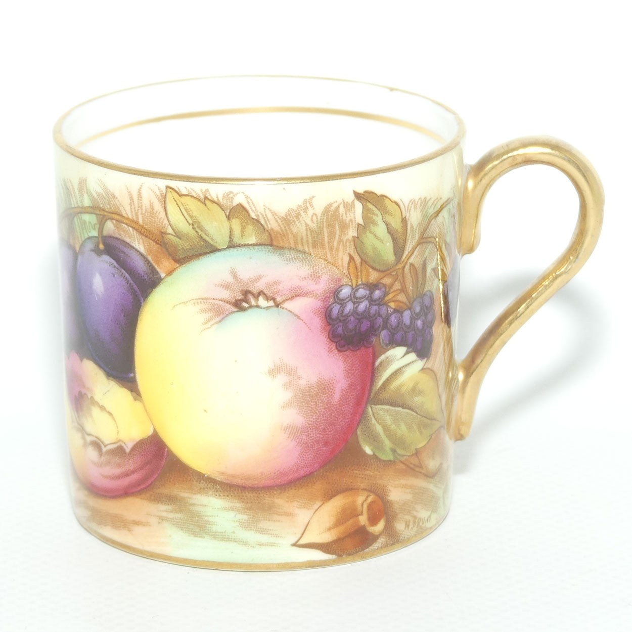 Aynsley Fruit Orchard Gold demi tasse coffee can #1 | D Jones & N Brunt