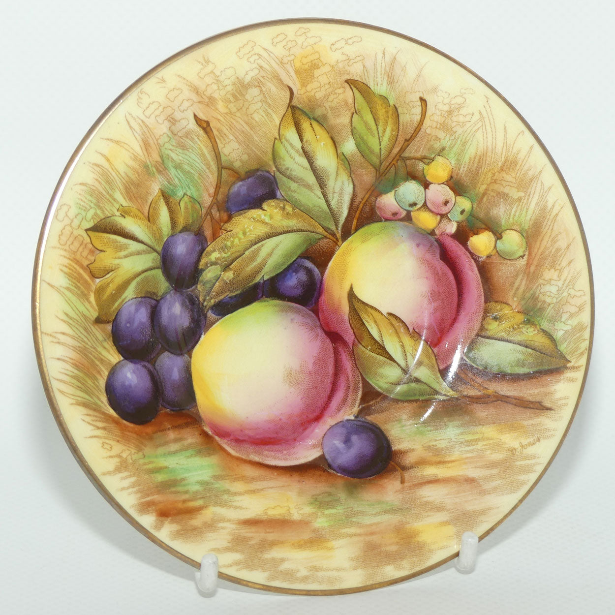 Aynsley Fruit Orchard Gold demi tasse coffee can #1 | D Jones & N Brunt