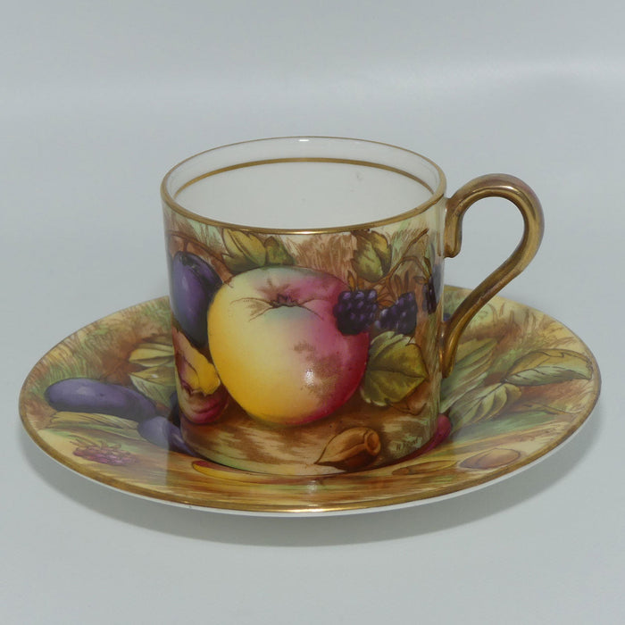 Aynsley Fruit Orchard Gold demi tasse coffee can #3 | N Brunt & D Jones