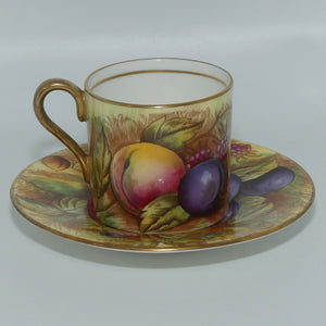 Aynsley Fruit Orchard Gold demi tasse coffee can #3 | N Brunt & D Jones