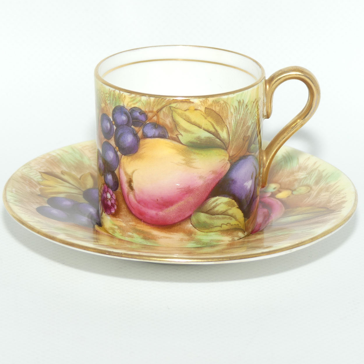 Aynsley Fruit Orchard Gold demi tasse coffee can | #3 | D Jones