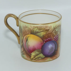 Aynsley Fruit Orchard Gold demi tasse coffee can #3 | N Brunt & D Jones