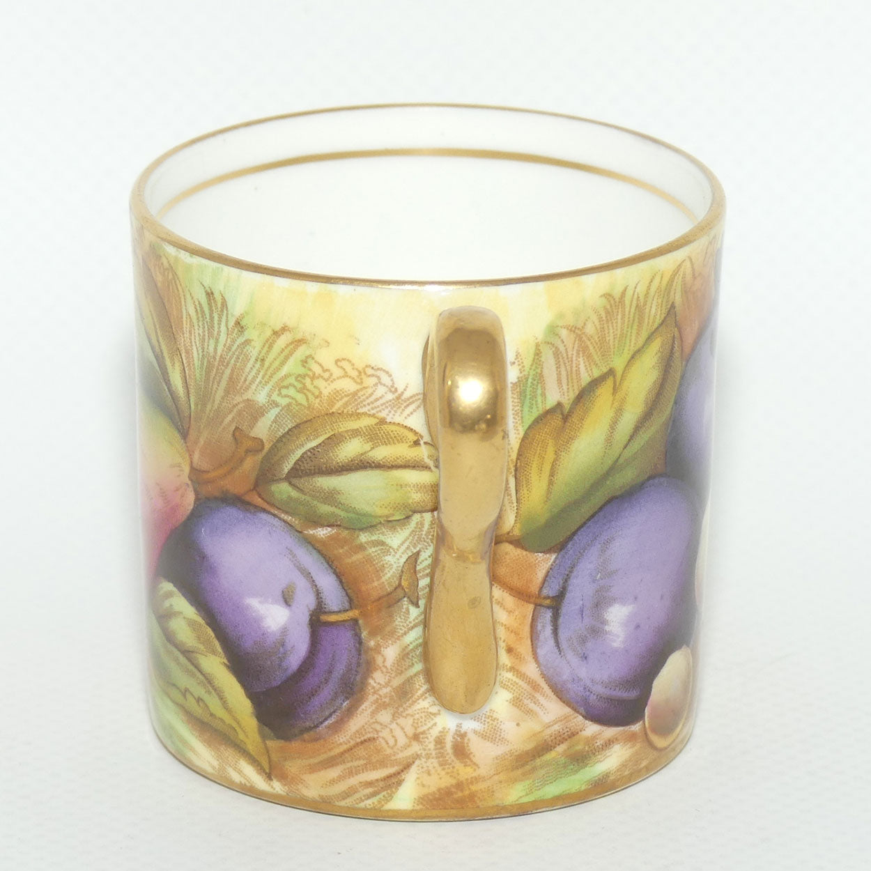 Aynsley Fruit Orchard Gold demi tasse coffee can | #3 | D Jones