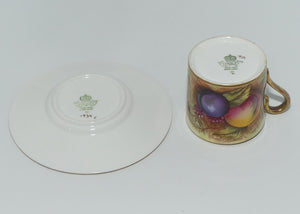 Aynsley Fruit Orchard Gold demi tasse coffee can #3 | N Brunt & D Jones