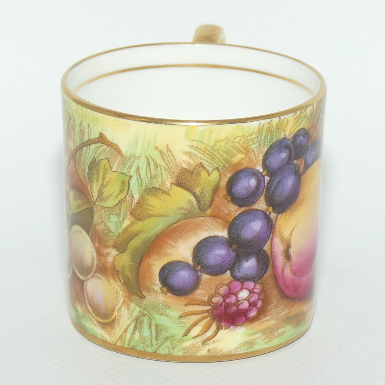 Aynsley Fruit Orchard Gold demi tasse coffee can | #3 | D Jones