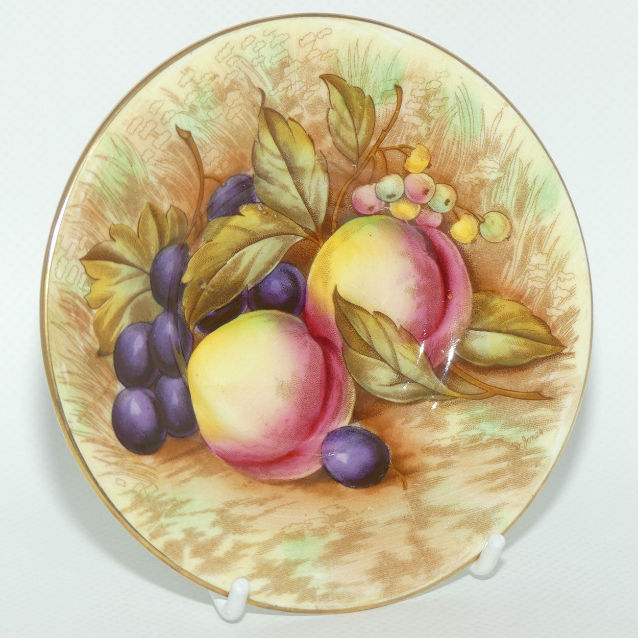 Aynsley Fruit Orchard Gold demi tasse coffee can | #3 | D Jones