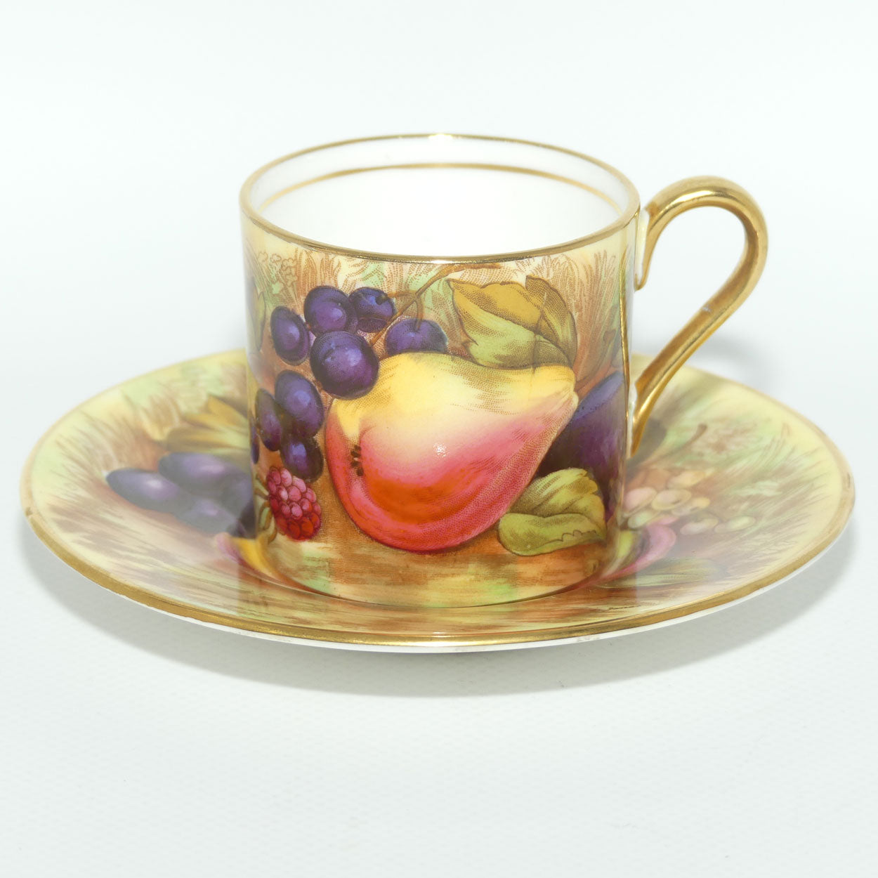 Aynsley Fruit Orchard Gold demi tasse coffee can | #4 | D Jones & N Brunt