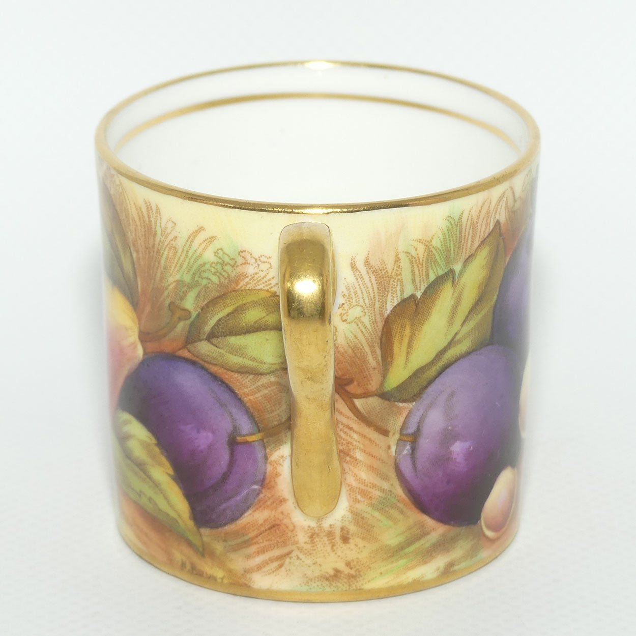 Aynsley Fruit Orchard Gold demi tasse coffee can | #4 | D Jones & N Brunt