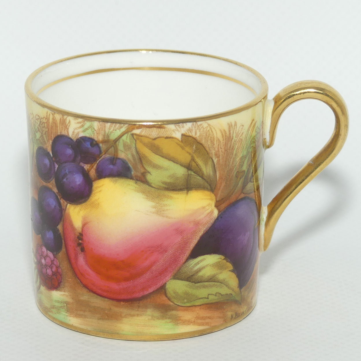Aynsley Fruit Orchard Gold demi tasse coffee can | #4 | D Jones & N Brunt