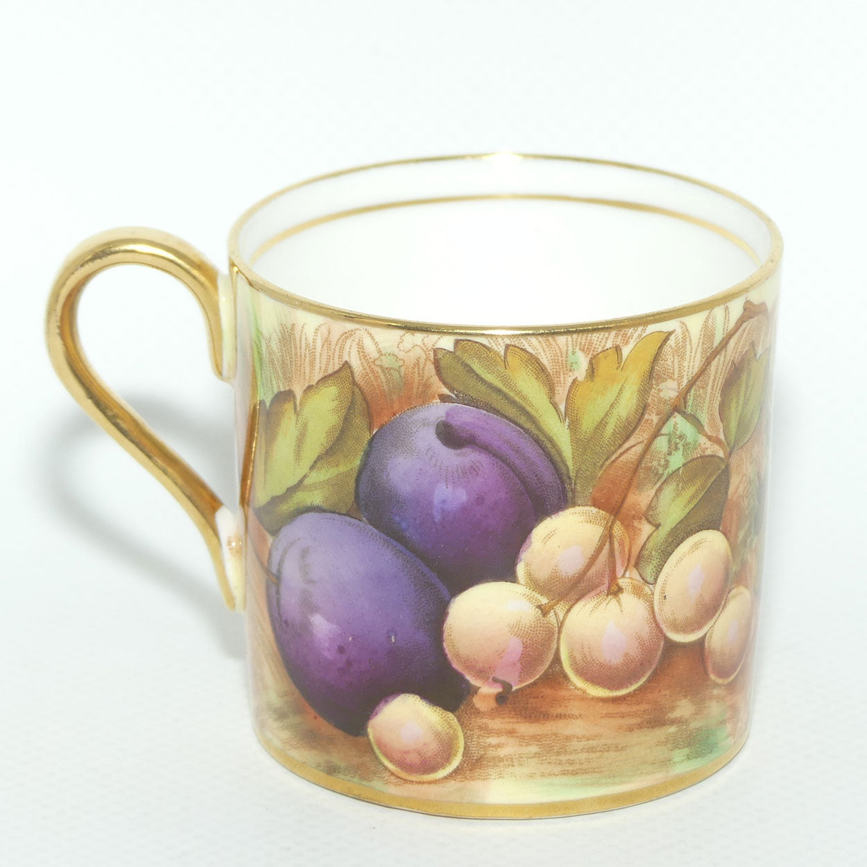 Aynsley Fruit Orchard Gold demi tasse coffee can | #5 | D Jones & N Brunt