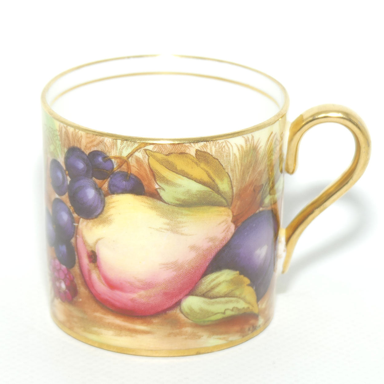 Aynsley Fruit Orchard Gold demi tasse coffee can | #6 | D Jones & N Brunt