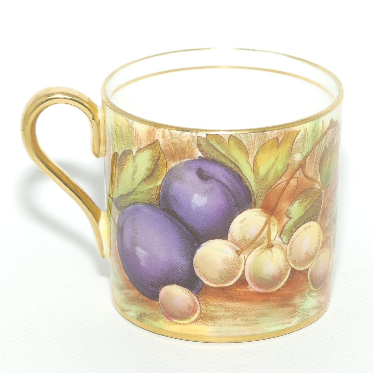 Aynsley Fruit Orchard Gold demi tasse coffee can | #6 | D Jones & N Brunt