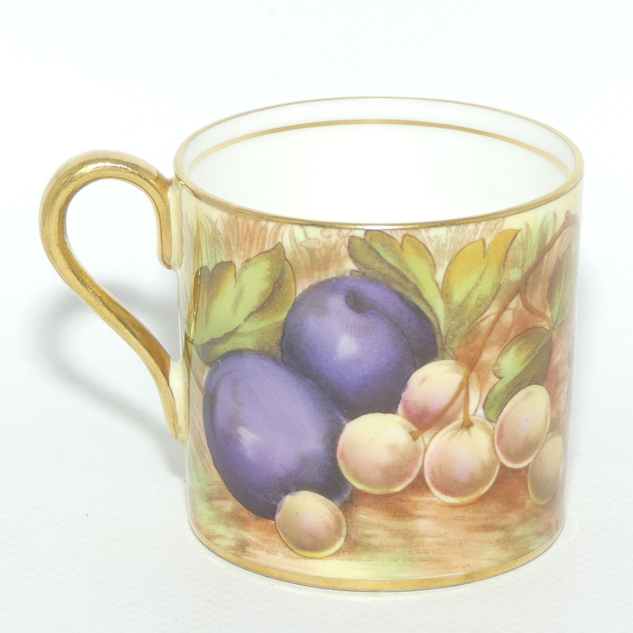 Aynsley Fruit Orchard Gold demi tasse coffee can | #7 | D Jones
