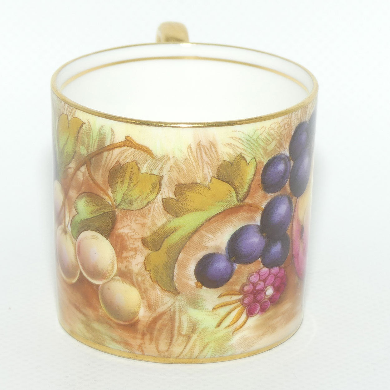 Aynsley Fruit Orchard Gold demi tasse coffee can | #7 | D Jones