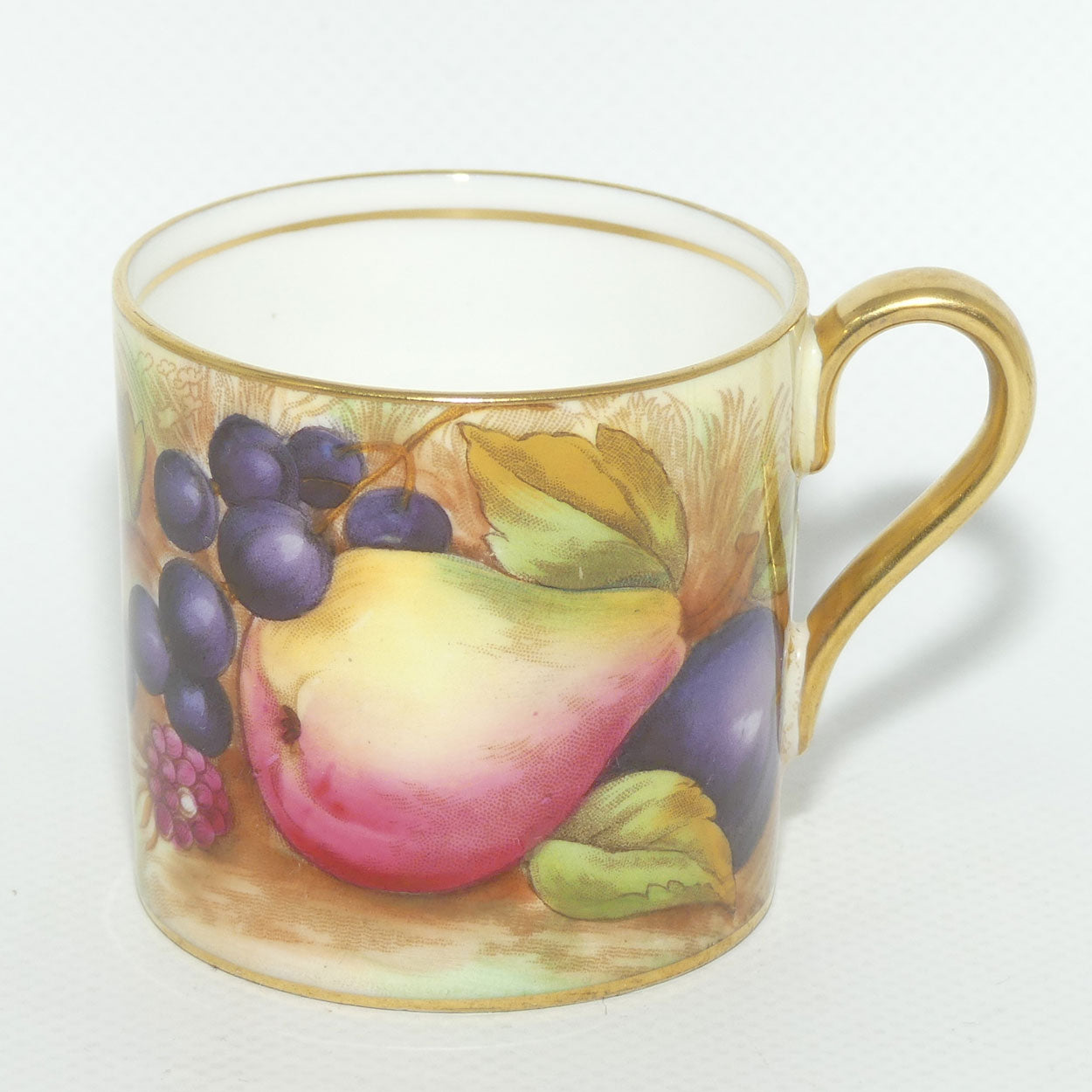 Aynsley Fruit Orchard Gold demi tasse coffee can | #7 | D Jones