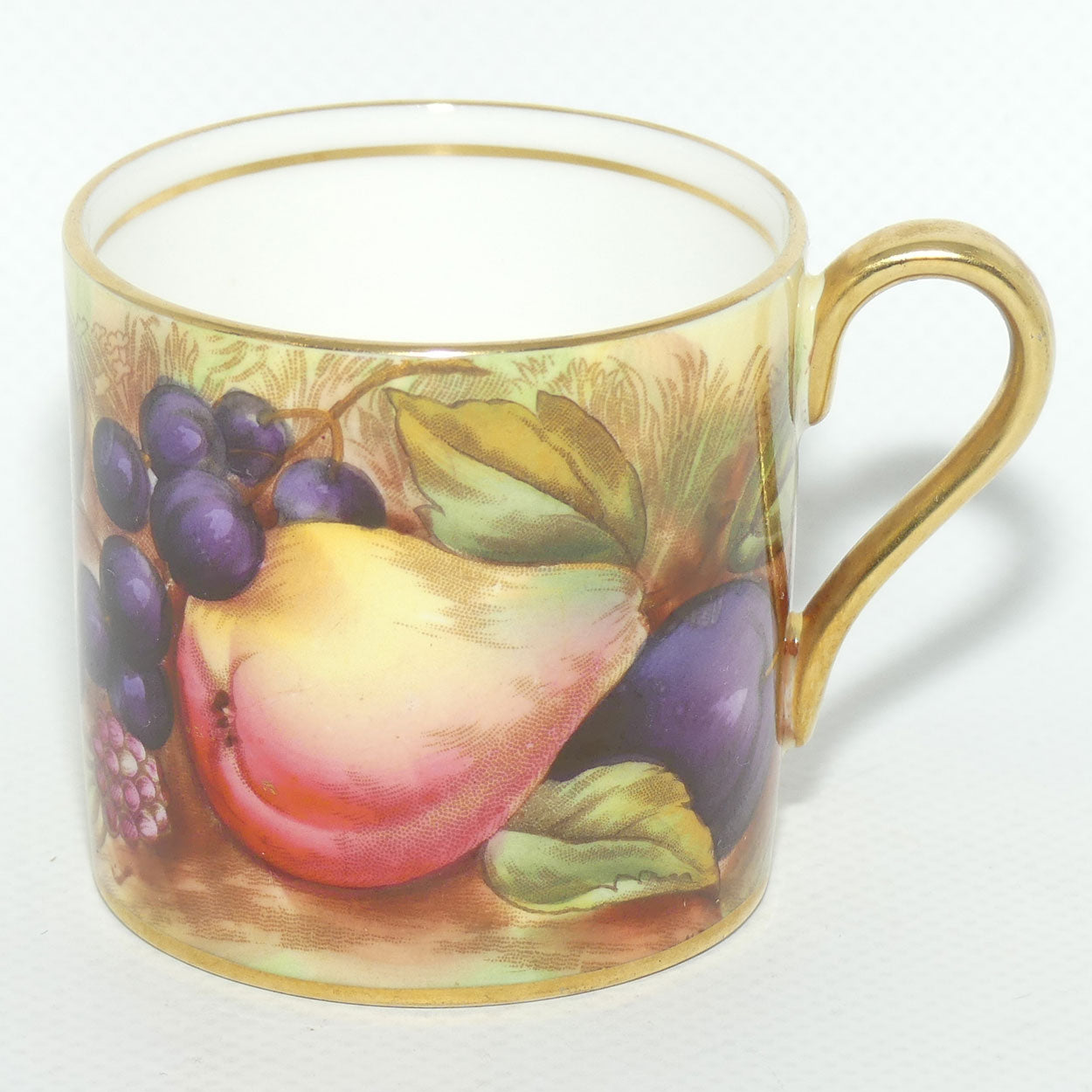 Aynsley Fruit Orchard Gold demi tasse coffee can | #8 | D Jones