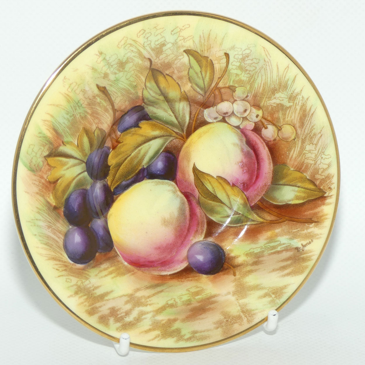 Aynsley Fruit Orchard Gold demi tasse coffee can | #8 | D Jones