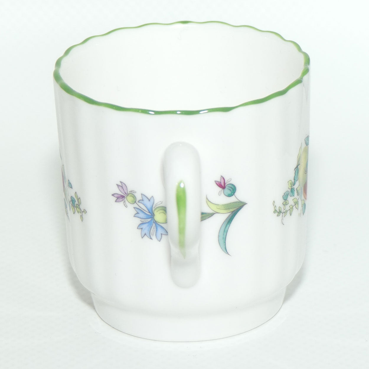 Spode Fruit and Floral motif demi tasse cup and saucer