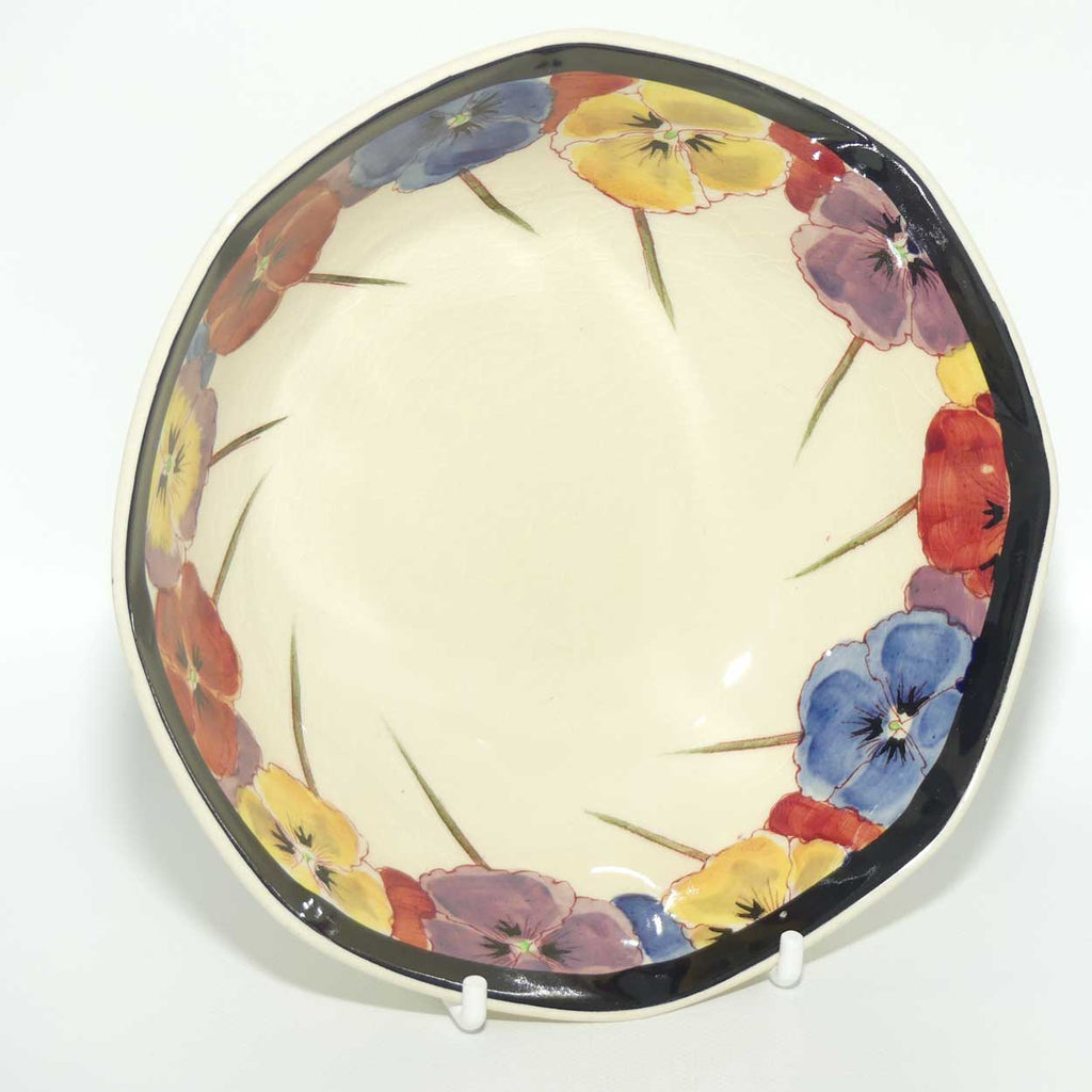 Royal Doulton Pansy with Black Border D4049 | soup bowl | 14.5cm 