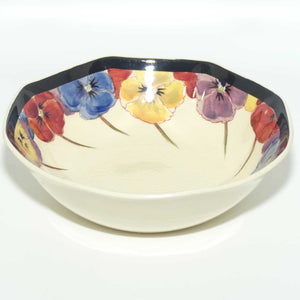 Royal Doulton Pansy with Black Border D4049 | soup bowl | 14.5cm 