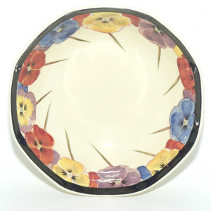 Royal Doulton Pansy with Black Border D4049 | soup bowl | 14.5cm 