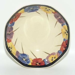 Royal Doulton Pansy with Black Border D4049 | soup bowl | 14.5cm 