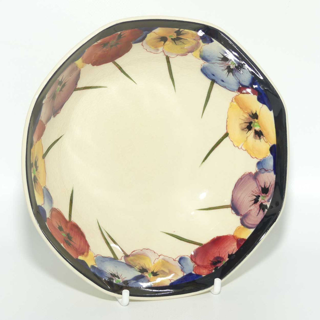 Royal Doulton Pansy with Black Border D4049 | soup bowl | 14.5cm