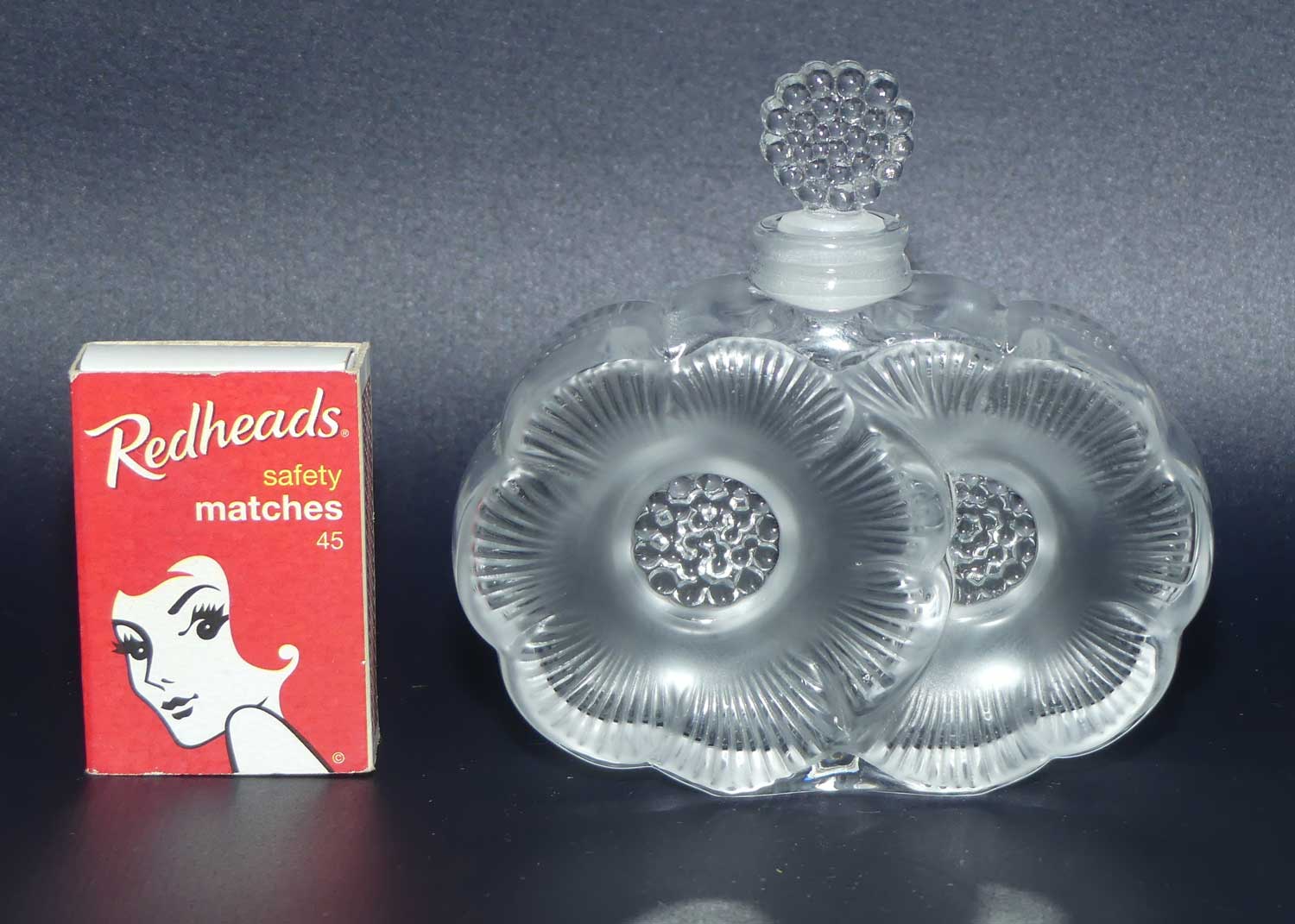 Lalique France Deux Fleurs perfume bottle