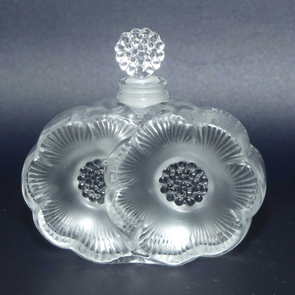 Lalique France Deux Fleurs perfume bottle