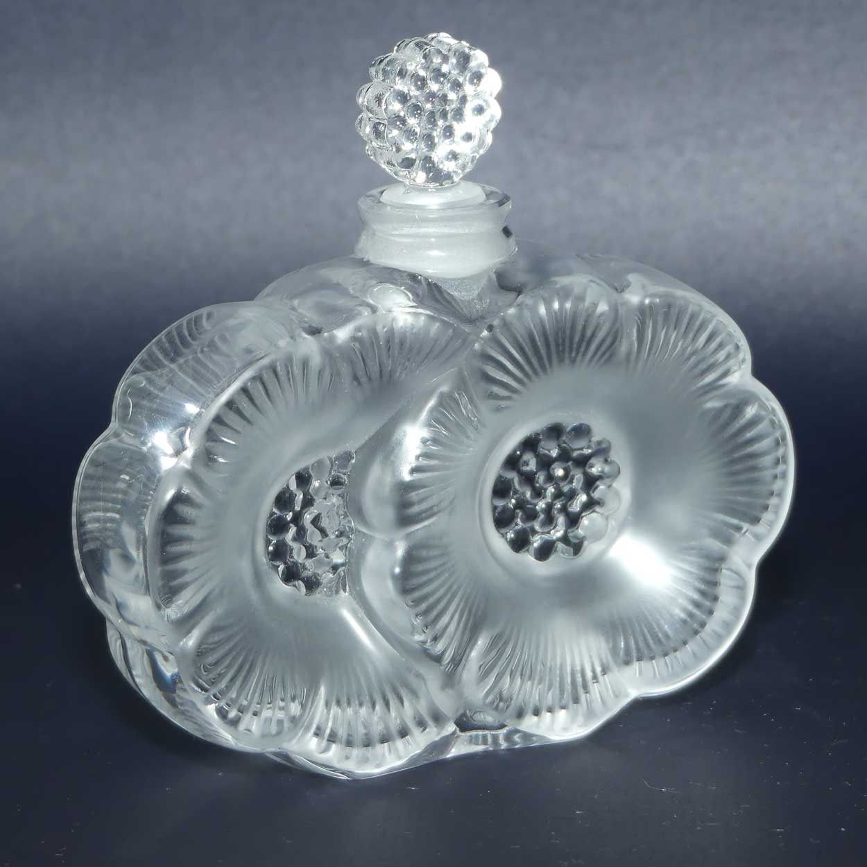 Lalique France Deux Fleurs perfume bottle