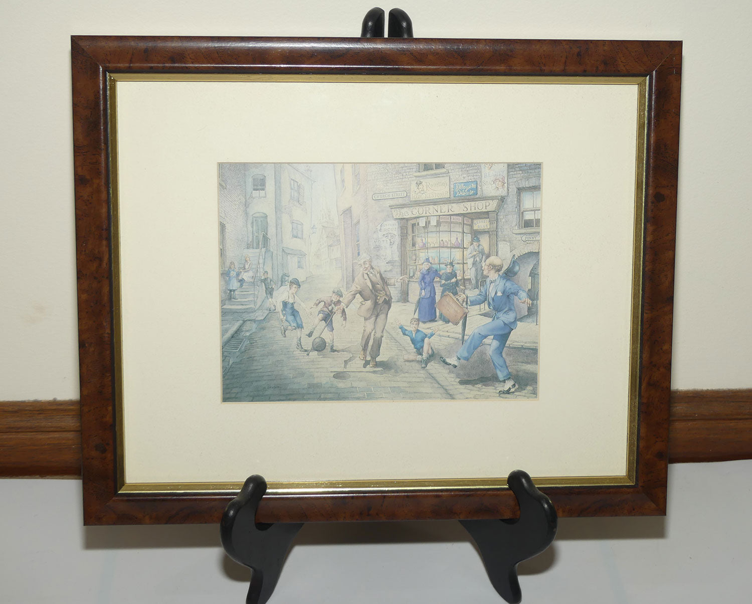 Framed Print in Faux Walnut frame | Dickensian London by H Devine | #4