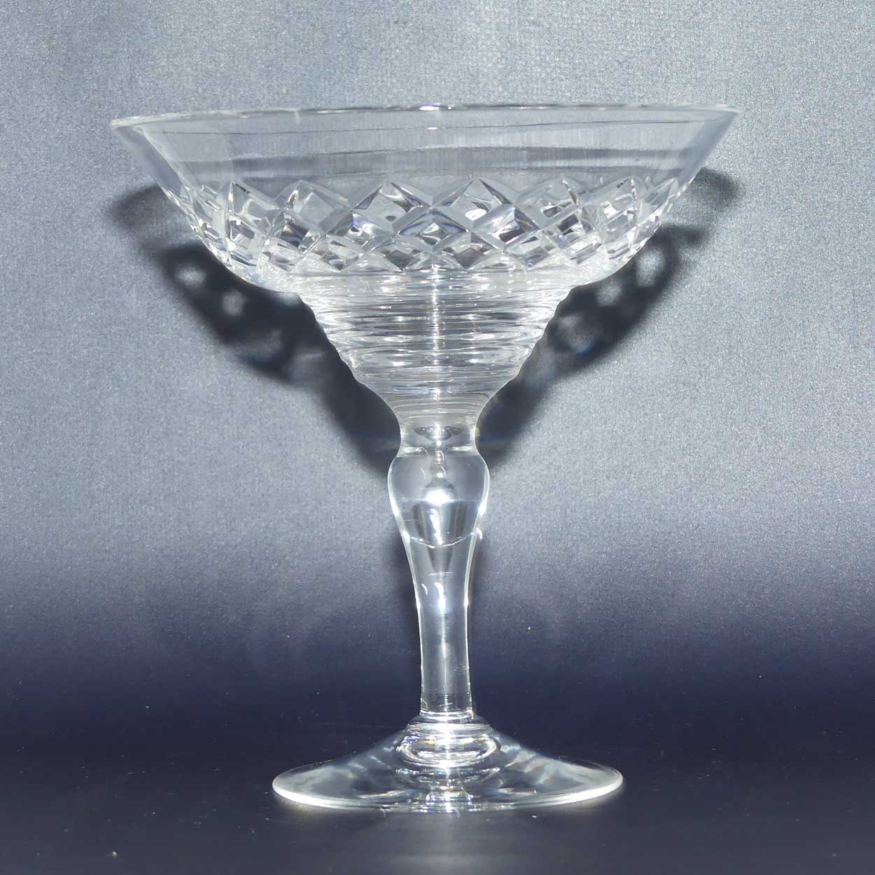 Stuart Crystal England compote | Diamond Cut design